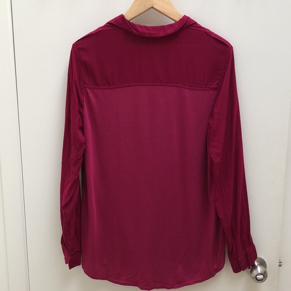 Splendid shirt - half button-up with collar - fuchsia - L - Picture 4 of 8